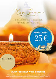 Gerne schicken wir dir den gutschein auch zu (zzgl. Capetown Yogakissen Geschenkgutschein Im Wert Von 25 E Gutschein