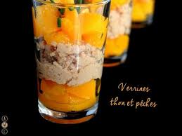 Recette De Verrines Au Thon Et A La Peche Recette Verrine Thon Recette Verrine Verrine Thon Peche