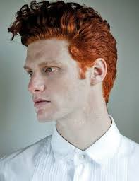 This voluminous men's hairstyle is clipper cut high up through the sides and back. Red Hair Men Ginger Men Redhead Men