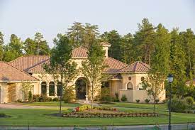 This is a varied community, with homes representing a wide range of time periods and styles. Maida Vale Mediterranean Inspired Homes Durham Nc Inspired Homes House Styles Italian Village
