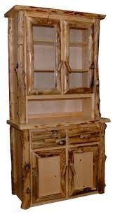 Rustic china cabinet with distressed finish. Rustic Aspen Log 2 Door Hutch Rustic China Cabinets And Hutches By Furniture Barn Usa Houzz