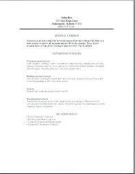 general labor sample resume – Resume Bank