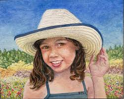 I posted this 10 days ago, but decided to darken the background plus  enhance Lexi's skin tones. So today Ive popped it in a simple black frame  with a white mount so