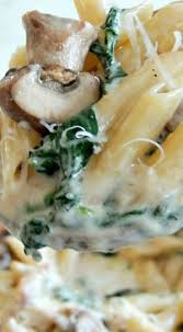 Chicken Spinach Mushroom Alfredo Pasta Cozy Country Living Recipe Pasta Recipes Alfredo Recipes Mushroom Alfredo