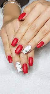 24 Matte Red Nails Ideas Successful Acrylic And Coffin Designs Web Page Number 14 Red Nails Spring Acrylic Nails Red Nail Designs