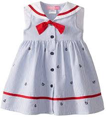 Little Girls Nautical Schiffli Dress Baby Girl Dress Patterns Baby Girl Dresses Baby Dress Design