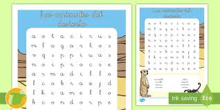 Libro de ciencias naturales sexto grado página 139. Sopa De Letras Los Animales Del Desierto