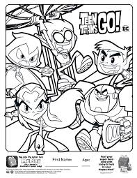 How to draw teen titans. Mcdonalds Happy Meal Coloring Sheet Teen Titans Go Kids Time