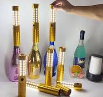 Factory Supplier Aluminum Alloy LED Sparkler Light Rechargeable Champagne  Bottle Sparklers LED Strobe Baton for Party Bar