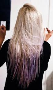 Straight Blonde Hair With Purple Ombre Dip Dye Hair Styles Hair Color Pastel Pastel Hair