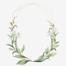 Leaf And Flower Frames With Elegant Golden Vector And Png In 2020 Flower Frame Watercolor Flower Wreath Watercolor Flower Background