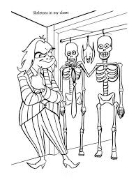 Then, beetlejuice's closet of skeleton ghosts finally bursts open and the skeletons escape, running around telling the truth on him. Beetlejuice With Skeletons Coloring Page Free Printable Coloring Pages For Kids