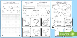 Phonics involves learning the sounds of english letters or a group of letters, and blending them together to pronounce and read english words. Letter H Activity Pack Teacher Made