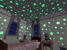 Glow in the dark solar system planets & shooting stars sticker set has 10 planets, 27 small shop space galaxy stars stardust purple magic kids room light switch cover created by badenglishcat. Baby Room Glow In Dark Children Bedroom Deco Wall Stickers Decals Star Moon 2pcs Wall Stickers Glow In The Dark Wall Stickers Kids Wall Stickers Home Decor