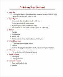 Project Scope Statement Example Pdf Awesome Project Scope Example Statement Template Business Mentor Program Template