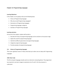 The history of computer development is often discussed with reference to different. 12 5 Examples Of Programming Languages