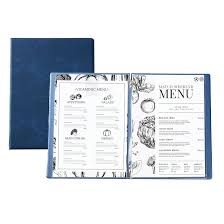Amazon.co.jp: Sakura 39 Store yyb-cp06-bl Western-style Menu Book, A4 Menu  Clip, Western Style Menu Cover, Stylish, Restaurants, Menu Tables, File ...