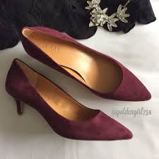 J Crew Wine Heels Wine Heels Dress Shoes Womens Heels