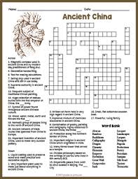 Ancient China Crossword Puzzle By Puzzles To Print Tpt Ancient China Crossword Puzzle Crossword