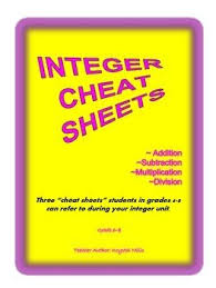 This Is A Three Page Download Of Helpful Integer Cheat Sheets For Your Students To Refer To During Your Unit On I Math Integers Math Reference Sheet Integers