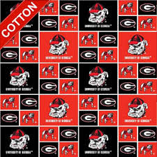 Follow the vibe and change your wallpaper every day! University Of Georgia Bulldogs Cotton Fabric College Cotton Fabric