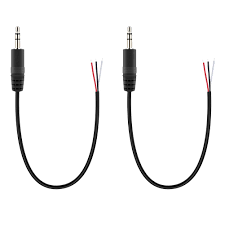 This is now, arguably, the most common audio connection of all. Amazon Com Fancasee 2 Pack Replacement 3 5mm Male Plug To Bare Wire Open End Trs 3 Pole Stereo 1 8 3 5mm Plug Jack Connector Audio Cable For Headphone Headset Earphone Cable Repair Industrial