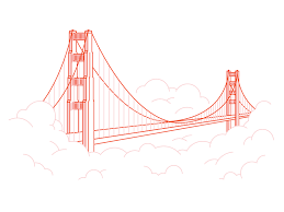 Golden Gate Golden Gate Cityscape Drawing Golden Gate Bridge
