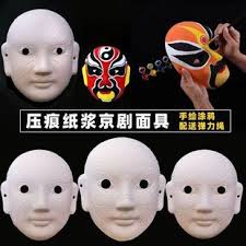 New DIY white pulp mask hand painted mask children kindergarten teaching  aids pulp mask painting mask wholesale