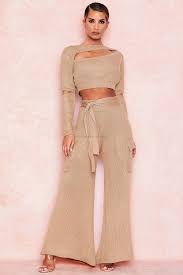 Alibaba.com offers you a variety wide knit with fun designs to accessorize your outfits. Lila Sand Rib Knit Wide Leg Trousers Sale House Of Cb Dress