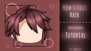 How I Edit Hair Gacha Life Easy Tutorial Club Hairstyles Tutorial Drawing Anime Clothes