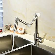 This faucet is built to perform, easy to install, and backed by a. Modern Stainless Steel 1 Handle 1 Hole Articulating Kitchen Faucet Deck Mount Pot Filler Brushed Nickel