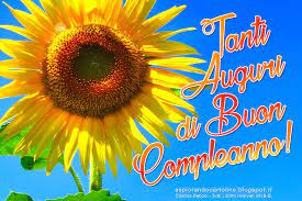 Facebook, whatsapp, instagram, pinterest e. Cartolina Tanti Auguri Di Buon Compleanno Con Immagine Floreale Di Un Bellissimo E Gigante Girasole Da Scaricare Gratis Artofit