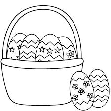Free printable flower coloring pages. Easter Egg Basket Coloring Pages Coloring Home