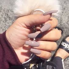 There is no such design that couldn't be pulled off with this shape. Amazon Com Barode Fashion Glossy Fake Nails Coffin Long Full Cover Acrylic False Nails Punk Party Prom Clip On Nails For Women And Girls 24pcs Nude Pink Beauty