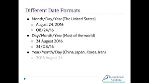The date should therefore be written: What Is The Correct Way To Write The Date Globally Date Format Youtube