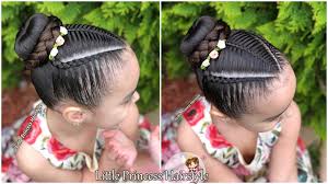 Little Princess Hairstyle Peinado Para Nina Con Chongo Y Trenza Facebook