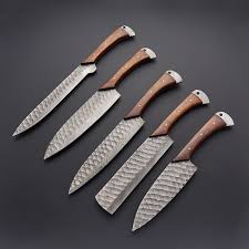 Use the torch with your dominant hand to heat the entire steel piece before focusing the flame on the area you want hardened, such as the end of a screwdriver. 5 Pcs Damascus Chef Knife Set Apollobox