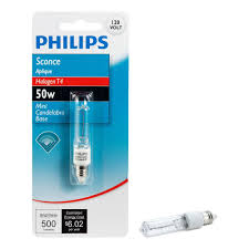 Philips 50 Watt T4 Halogen 120 Volt Mini Can Halogen Sconce Dimmable Light Bulb 415554 The Home Depot