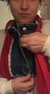 Had to share my friend’s score from her granny’s closet….love the denim  upcycled sweatshirt.