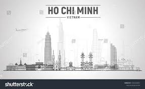 Ho Chi Minh City Vietnam Line Skyline With Panorama In White Background Vector Illustration Business Travel And Tourism Travel And Tourism Tourism Panorama