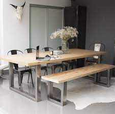 handmade industrial bench industrial furniture entry bench entryway bench reclaimed wood wood bench bench with steel legs metal legs banc de table a manger table de cuisine avec banc table a