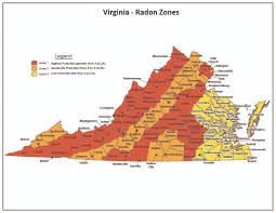 Epa Radon Risk Map For Virginia Radiological Health