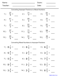This fractions mixed problems worksheet is great for working on adding, subtracting, multiplying, and dividing fractions on the same worksheet. Fraction Worksheets With Answer Sheet I Teachersherpa