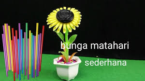 Berikut beberapa cara membuat bunga dari sedotan yang gampang untuk diikuti! Cara Membuat Bunga Matahari Dari Sedotan Youtube