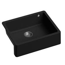 Tu peux aussi sortir de la maison et te mettre juste derrière sa fenêtre. Evier 1 Bac Face Avant Visible En Granit Noir Swan Kumbad Cuisissimo