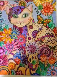 Joan Bosotina Colorest Dessin Chat Coloriage Peinture Abstraite Contemporaine