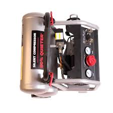 Husky 4 5 Gal Portable Electric Powered Silent Air Compressor 3320445 The Home Depot Silent Air Compressor Electric Air Compressor Air Compressor