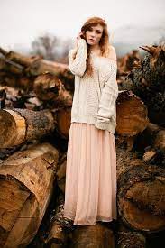 Danielle Redding California Portrait Photographer Fashion Cozy Fashion Pale Pink Maxi Dress