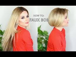 How To Fake Short Hair Faux Bob Long Hair Styles Fake Short Hair Short Hair Styles