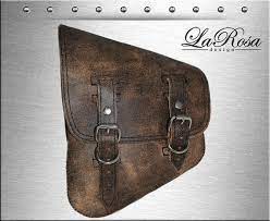 Larosa Rustic Brown Leather Harley Softail Rigid Left Mount Solo Saddlebag In 2021 Harley Softail Leather Side Bag Softail